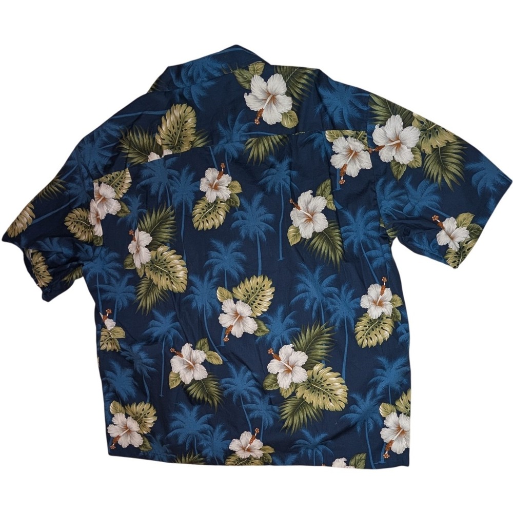 Pacific Legend Shirt Mens 4XL Blue Tropical Hibiscus Hawaiian Camp Cotton USA - Picture 6 of 6